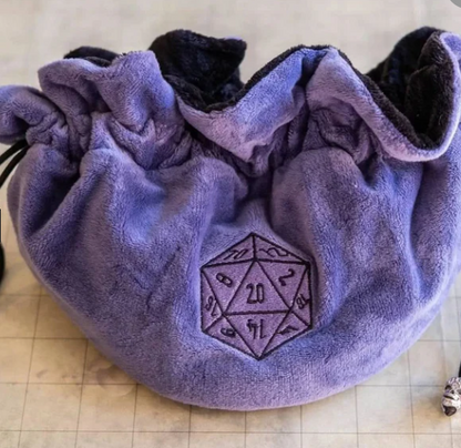 Purple Large Dice Sack - Mystery Dice Goblin