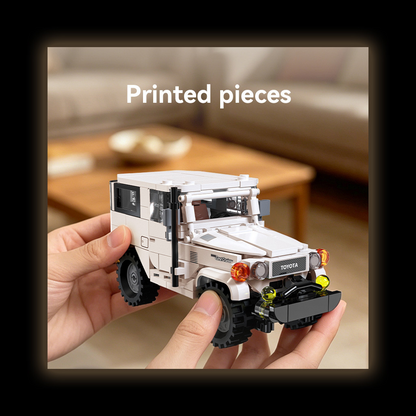 CaDA Toyota Land Cruiser FJ40 - 1:24 Scale Building Brick Model Kit