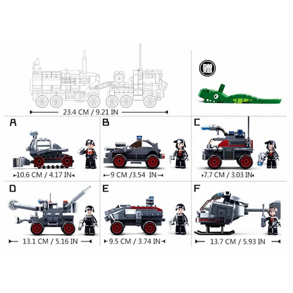 Sluban Space War Command Vehicle 6-in-1 - Building Brick Kit