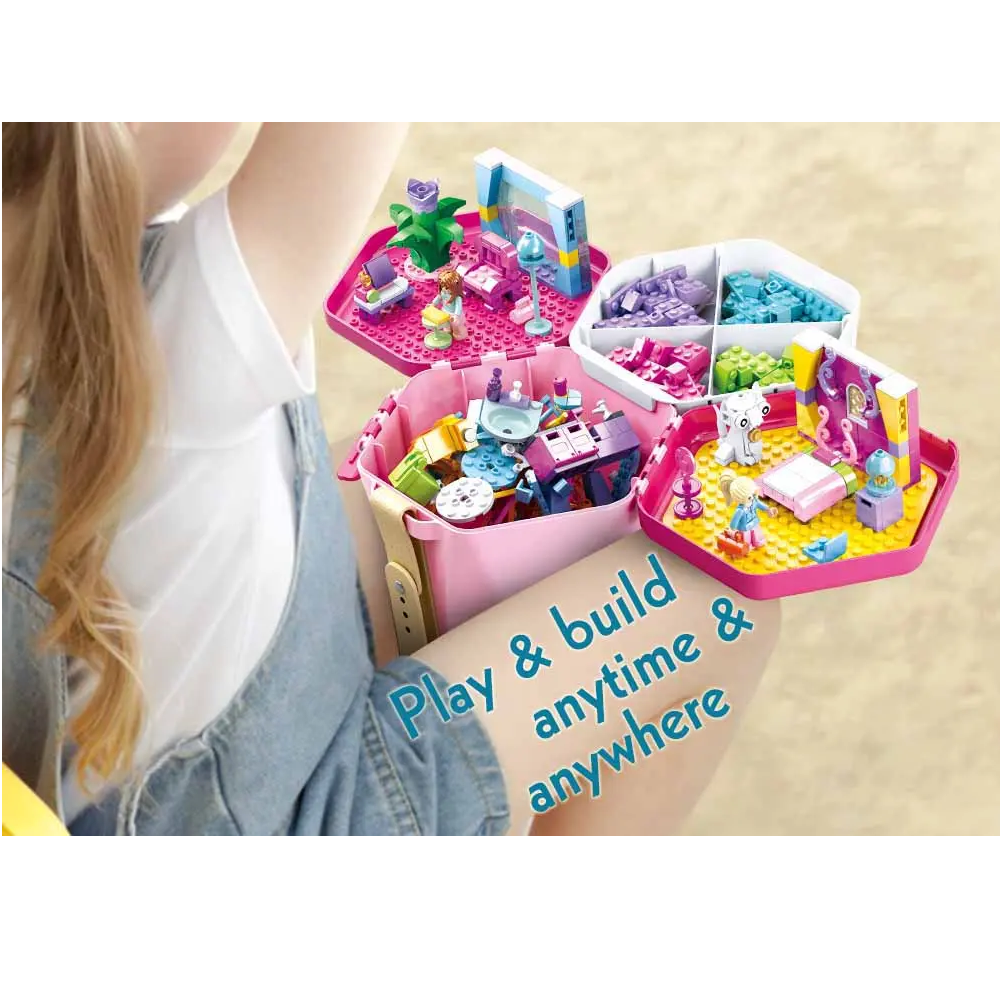 Sluban Pink Bricks Bucket  - Building Bricks