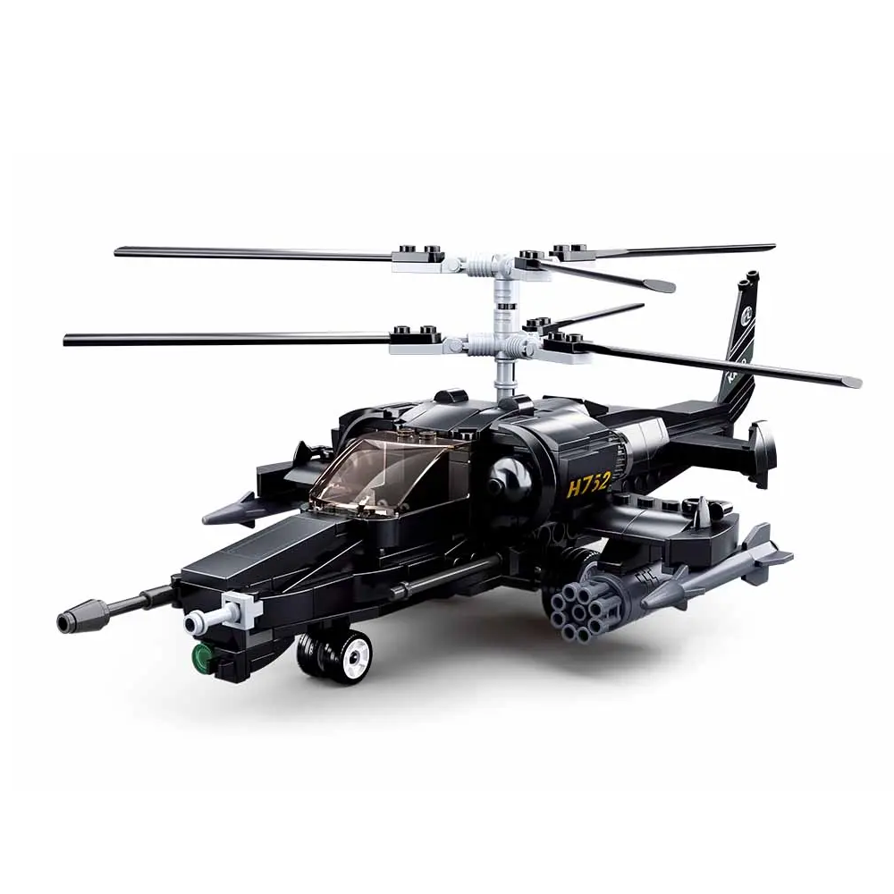 Sluban KA-52S Black Shark Gunship Helicopter - Army Building Brick Kit