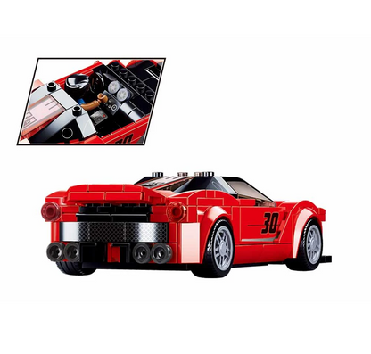Sluban Italian Premium Red Sports Car - Famous Car Building Brick Kit