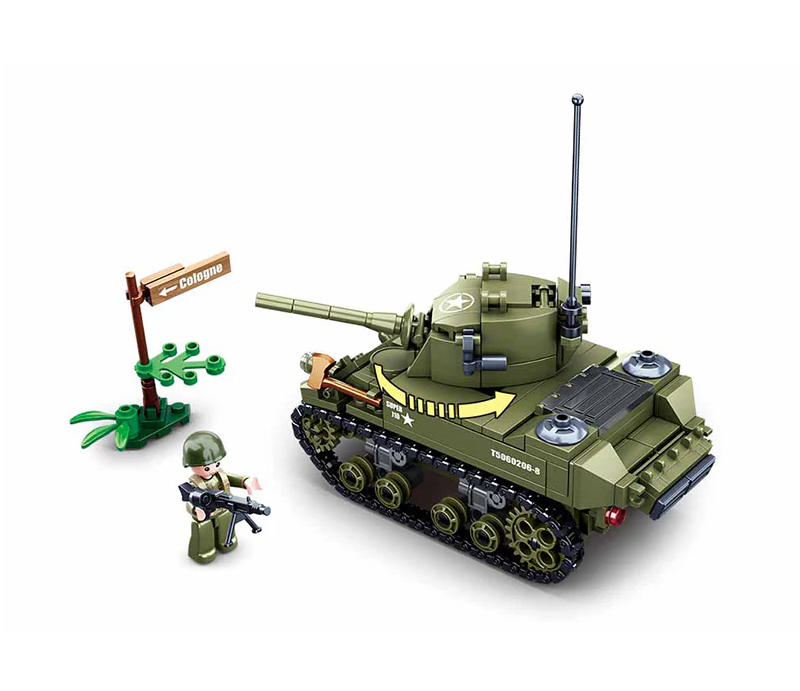 Sluban WW2 M5 Stuart Light Tank - Model Bricks Kit