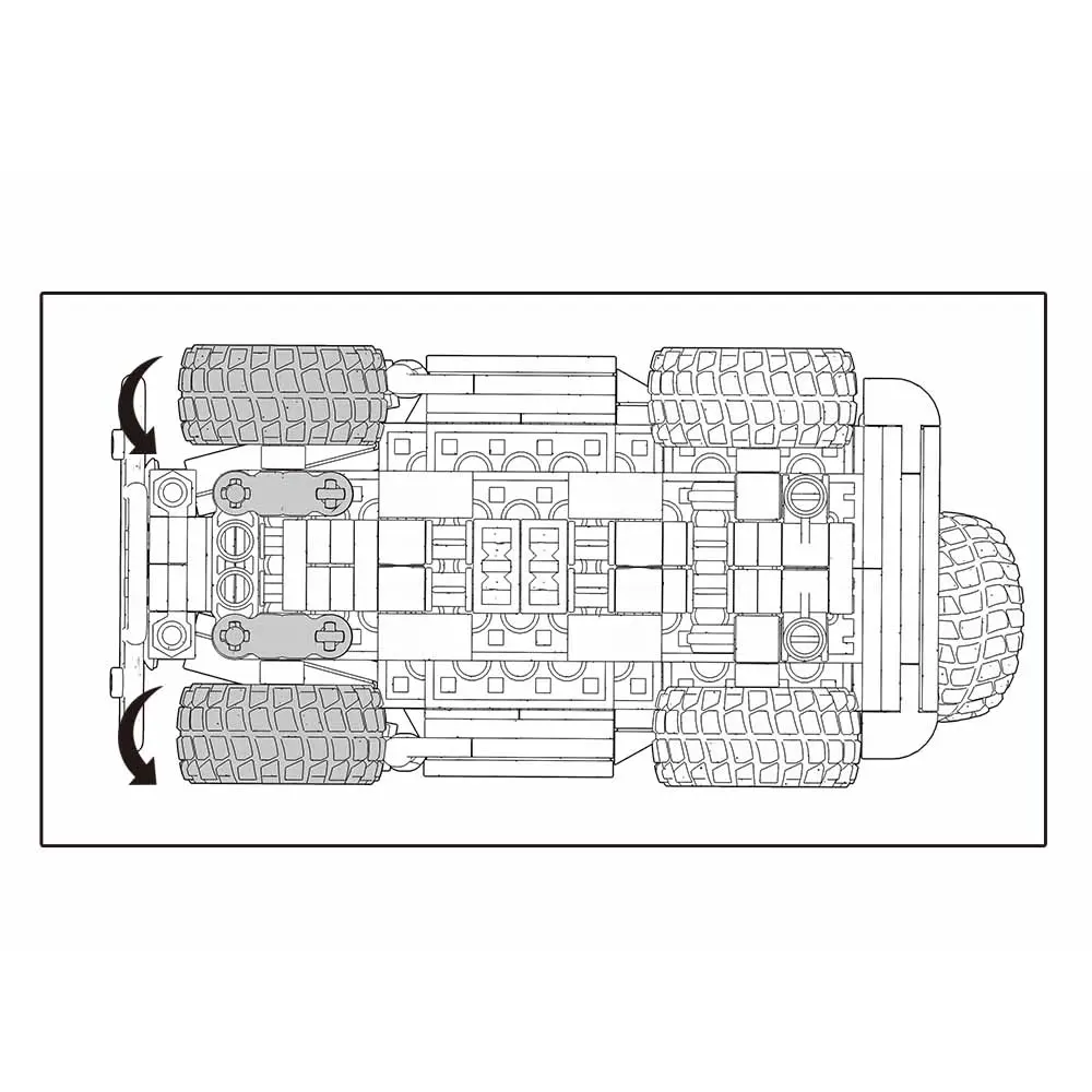 Sluban Red Raging Fire Jeep - Car Club Building Brick Kit
