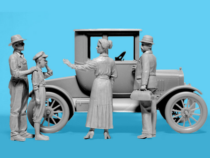 ICM Doctor on Call -1918 Ford Model T with 4 Figures 1:35 Scale Model Kit