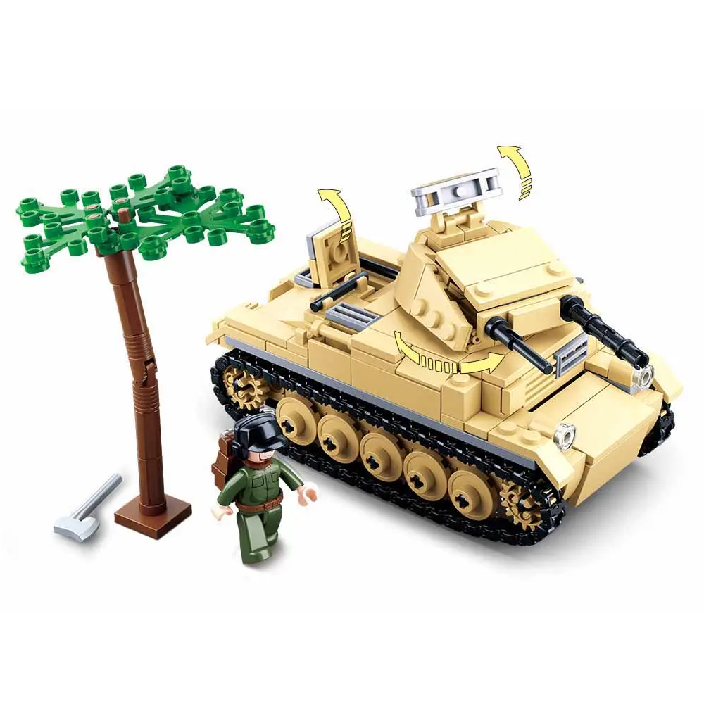 Sluban WWII Panzer II Tank - Model Bricks Kit
