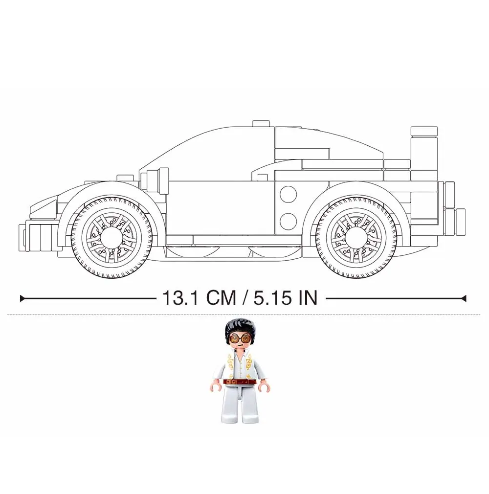 Sluban Red F40 Car - Building Brick Kit