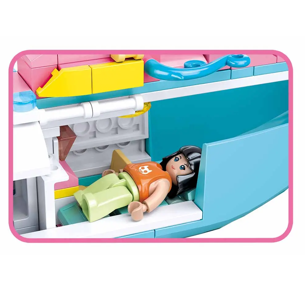 Sluban Helicopter - Girls Dream Building Brick Kit