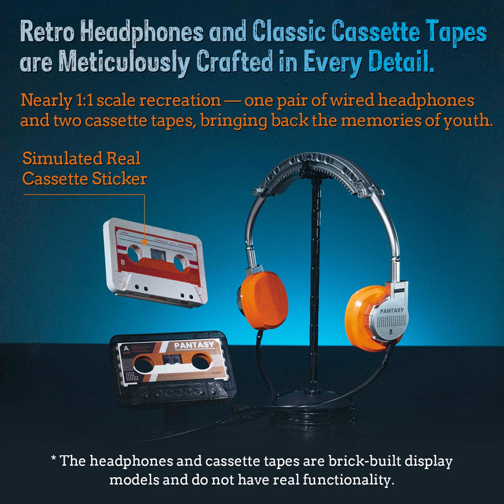 Retro Cassette Player Brick Building Set - Pantasy