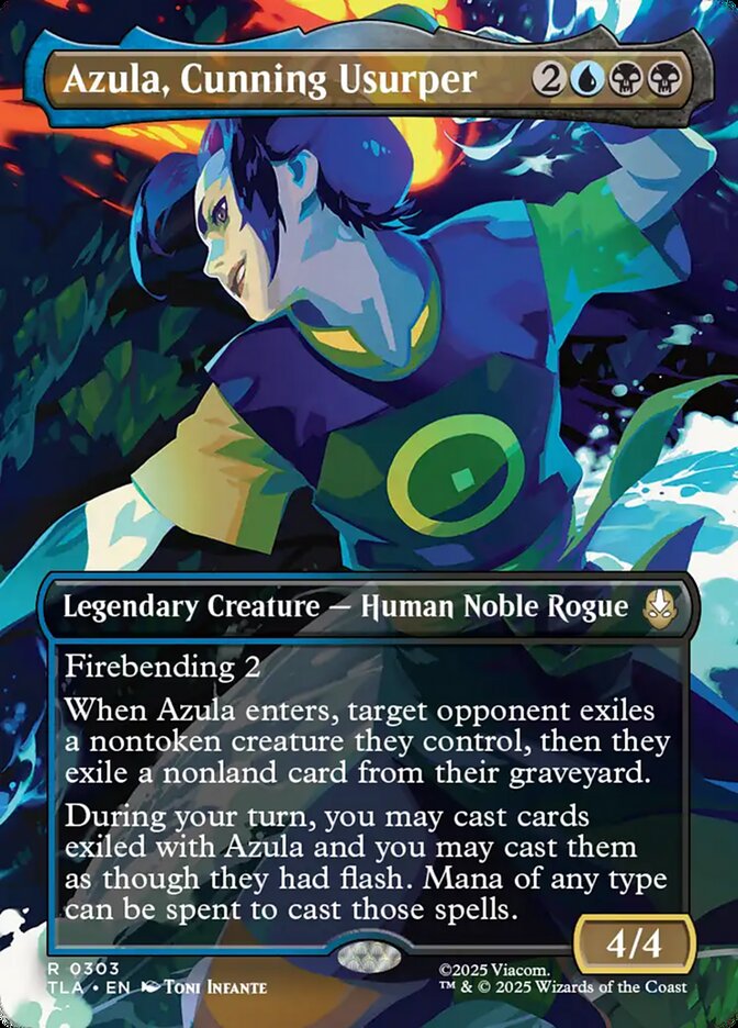 Borderless Azula, Cunning Usurper Avatar The Last Airbender #303 MTG Single Card Front