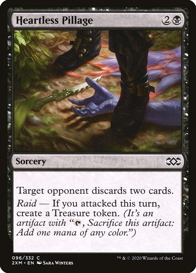 Heartless Pillage Double Masters #096 Card Front