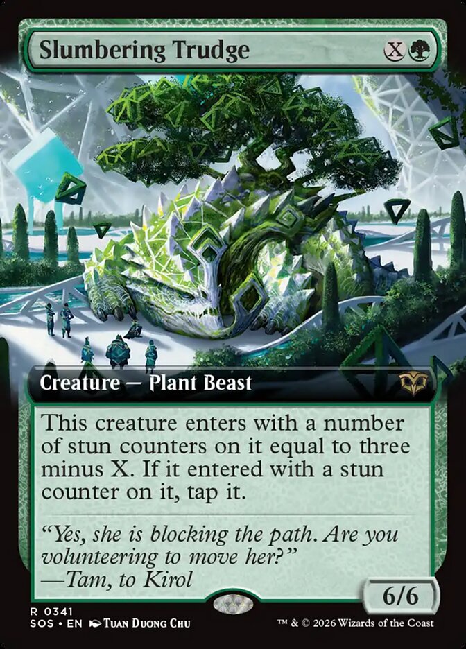 Slumbering Trudge Secrets of Strixhaven Extended Art #341Card Front