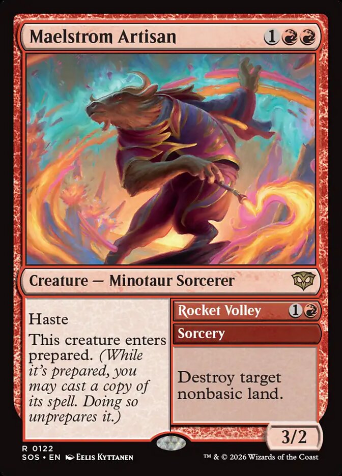 Maelstrom Artisan // Rocket Volley Secrets of Strixhaven #122Card Front