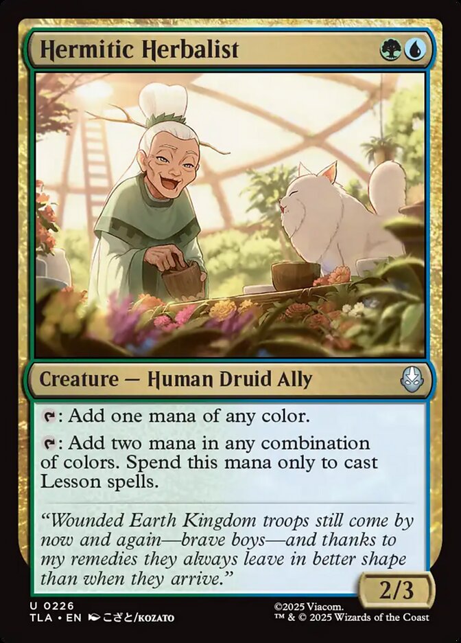 Hermitic Herbalist Avatar The Last Airbender #226 MTG Single Card Front