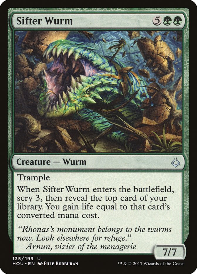 Hour of Devastation Sifter Wurm #135 Card Front