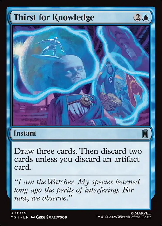 Marvel Superheroes Thirst for Knowledge Card Front