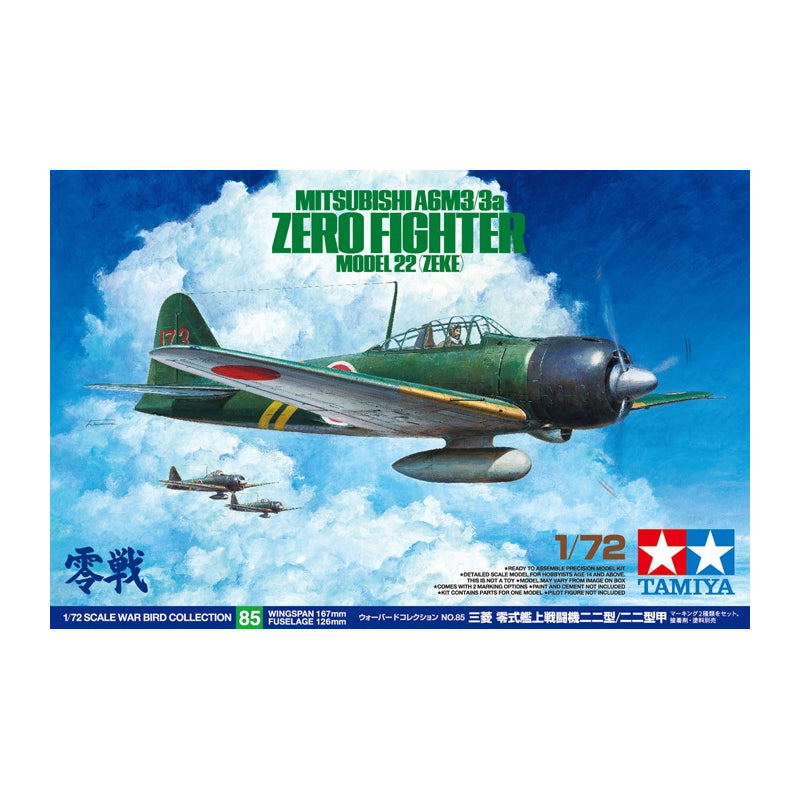 Mitsubishi A6M3/3a Zero Fighter Model 22 - Tamiya 1/72 Scale Aircraft