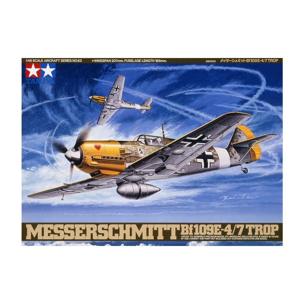 Tamiya Messerschmitt Bf109E-4/7 Trop 1/48 Scale Kit