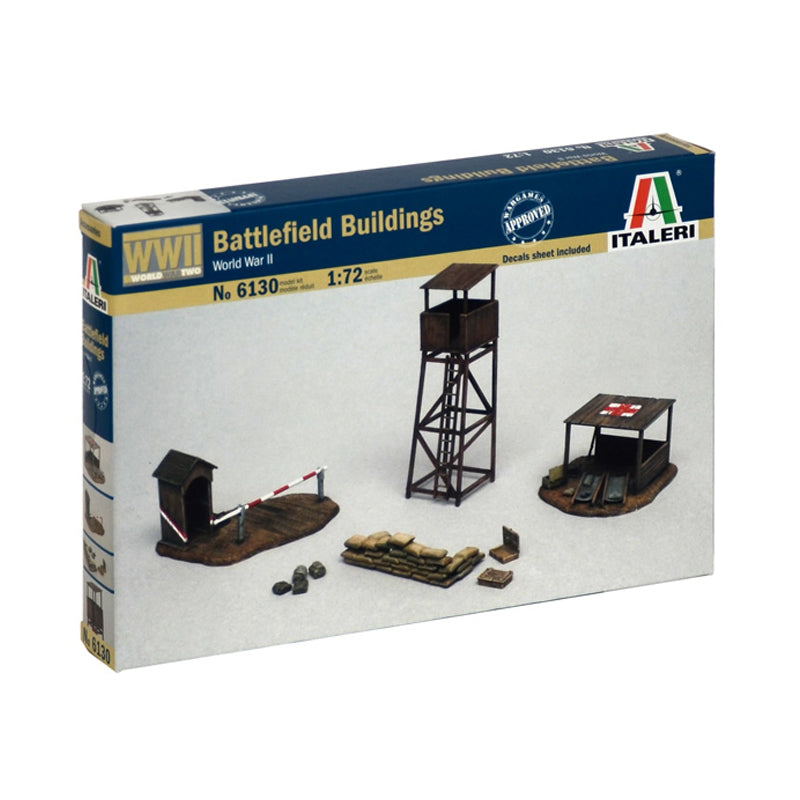 WWII Battlefield Buildings 1/72 Scale Scenery