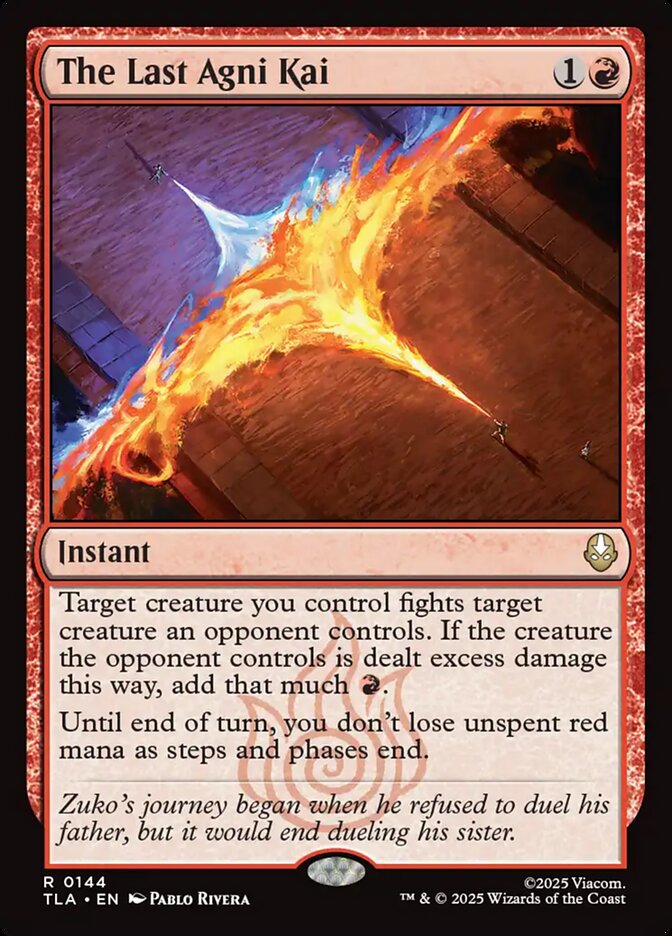 The Last Agni Kai Avatar The Last Airbender #144 MTG Single Card Front