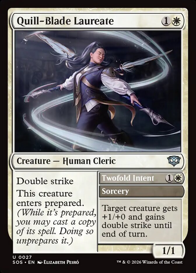 Quill-Blade Laureate // Twofold Intent Secrets of Strixhaven #027Card Front