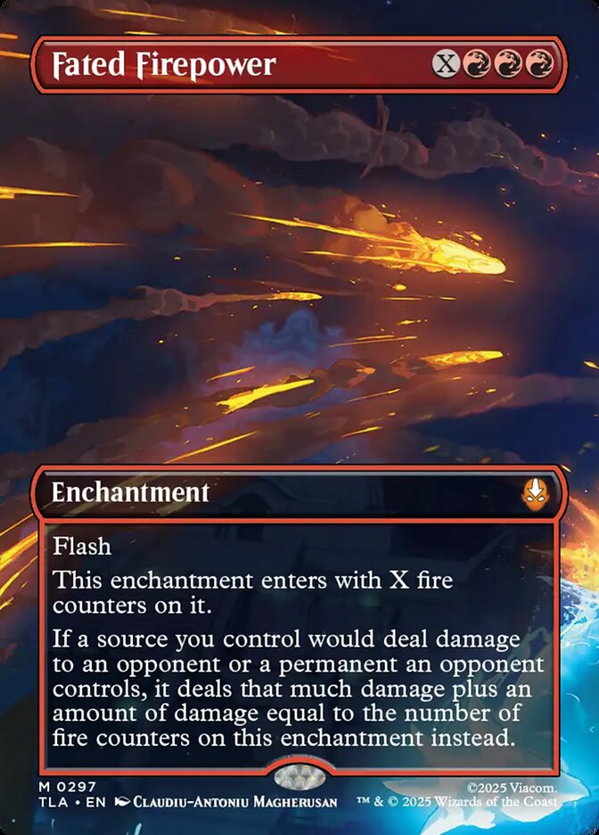 Borderless Fated Firepower Avatar The Last Airbender #297 MTG Single Card Front