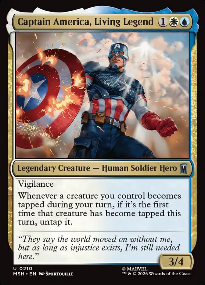 Marvel Superheroes Captain America, Living Legend Card Front