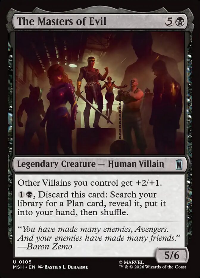 Marvel Superheroes The Masters of Evil Card Front