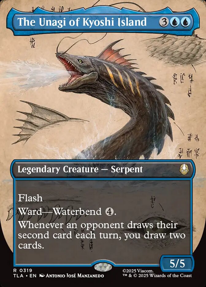 Borderless Field Notes The Unagi of Kyoshi Island Avatar The Last Airbender #319 MTG Single Card Front