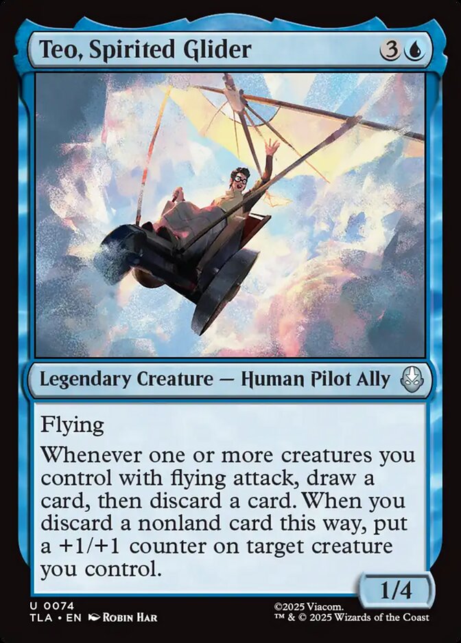 Teo, Spirited Glider Avatar The Last Airbender #074 MTG Single Card Front