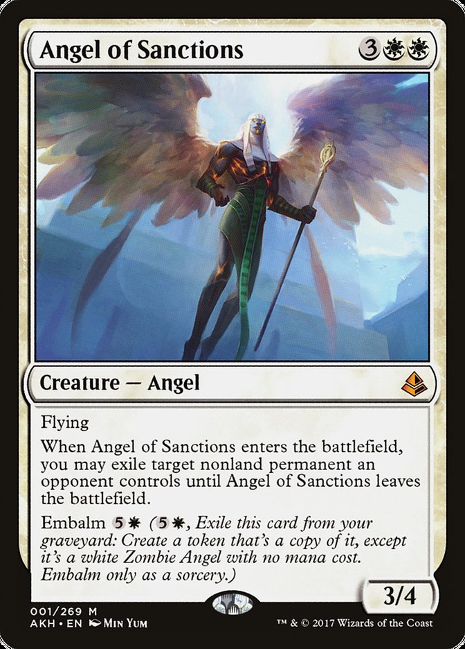 Angel of Sanctions Amonkhet #001 | Magic! The Gathering Singles
