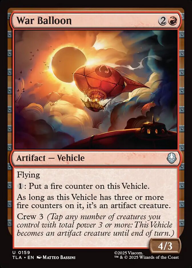 War Balloon Avatar The Last Airbender #159 MTG Single Card Front