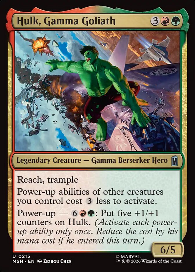Marvel Superheroes Hulk, Gamma Goliath Card Front