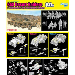 SAS 4X4 Truck Unit, Commander & Crew 1:35 Model