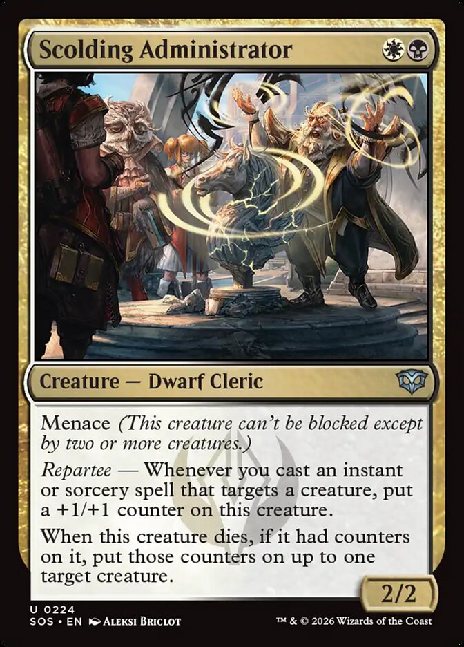 Scolding Administrator Secrets of Strixhaven #224Card Front