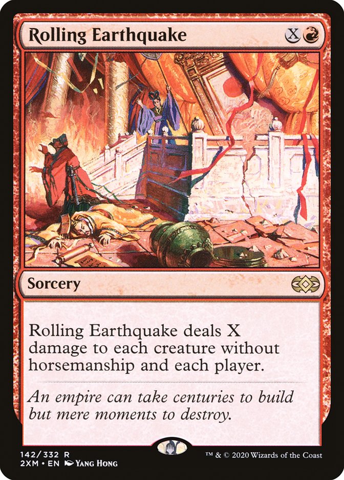 Rolling Earthquake Double Masters #142 Card Front
