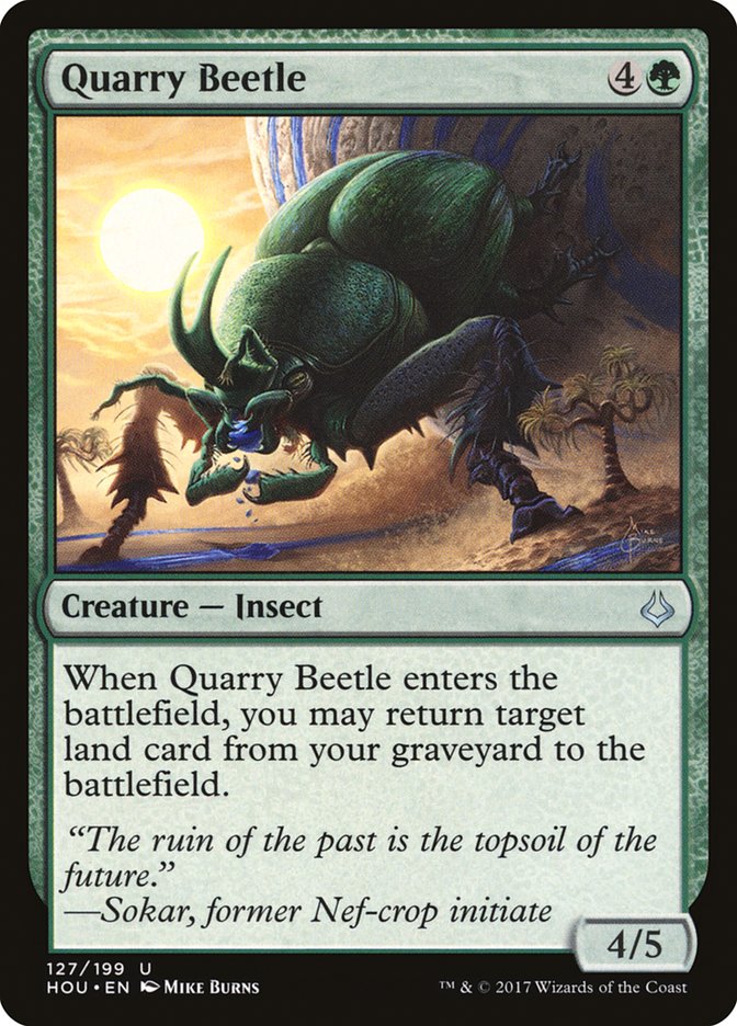Hour of Devastation Quarry Beetle #127 Card Front