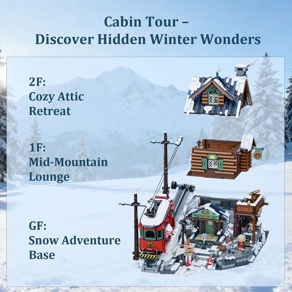 Mountain Summit Ski Cabin - Pantasy Brick Kit