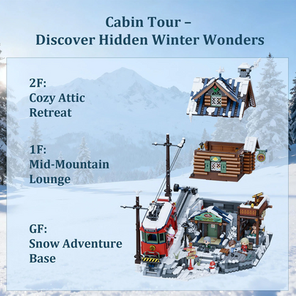 Mountain Summit Ski Cabin - Pantasy Brick Kit