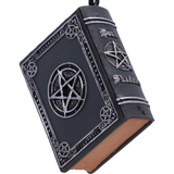 Book of Shadows Hanging Ornament by Nemesis Now. Crafted from polyresin and hand painted in a black and silver finish