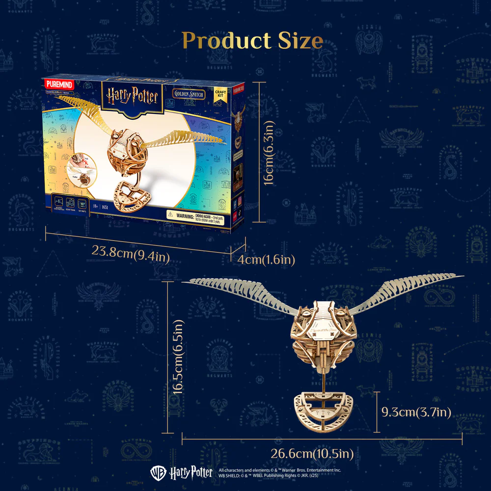 Harry Potter Mechanical Golden Snitch - Puremind Wooden Model Kit