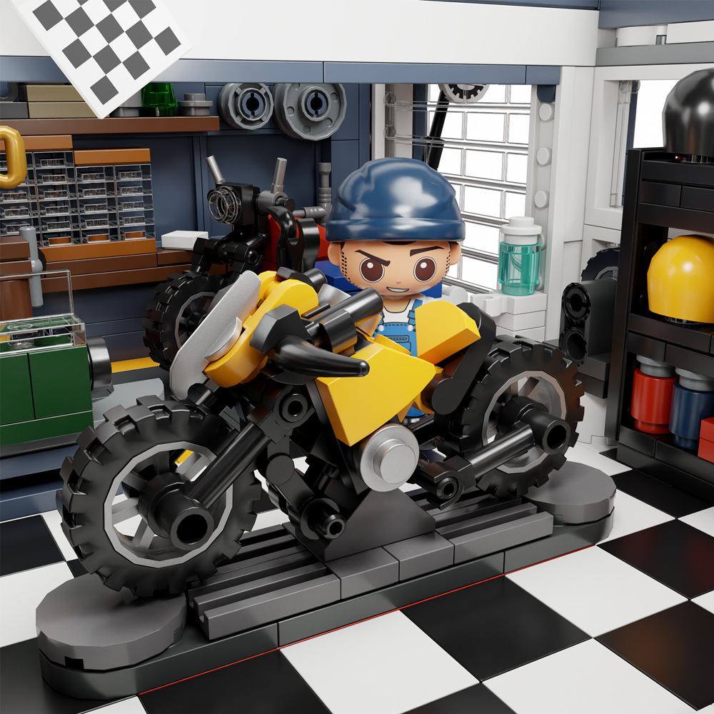 Motorcycle Restaurant - Pantasy Brick Kit