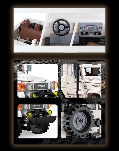 CaDA Toyota Land Cruiser FJ40 - 1:24 Scale Building Brick Model Kit