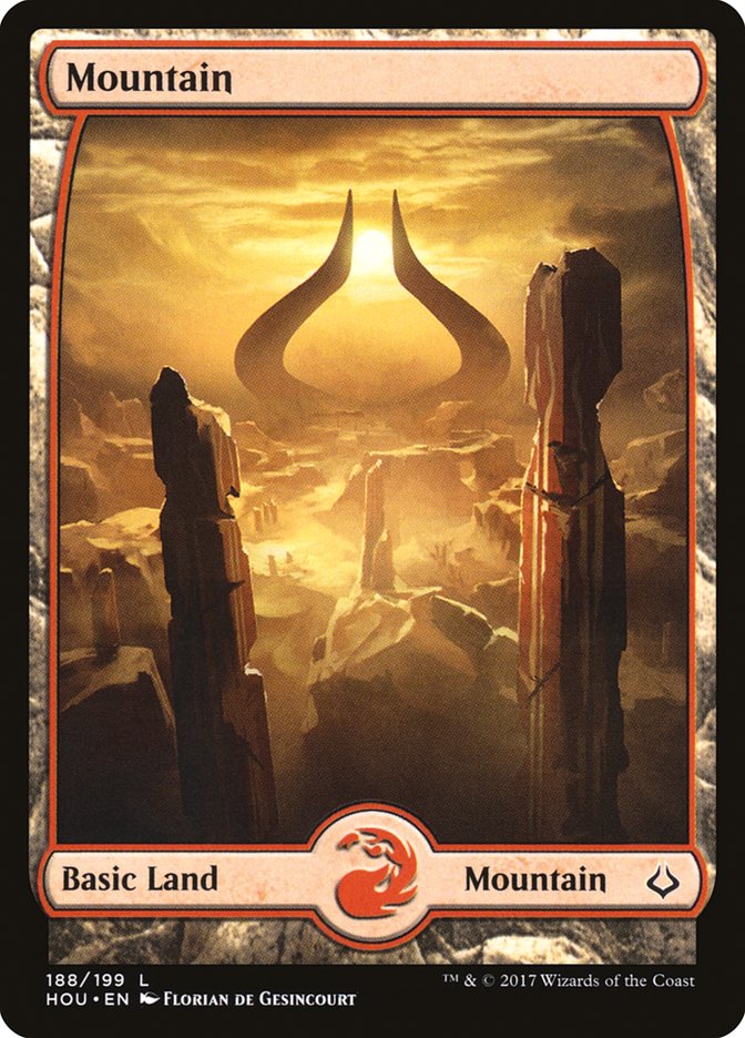 Hour of Devastation Mountain #188 Card Front