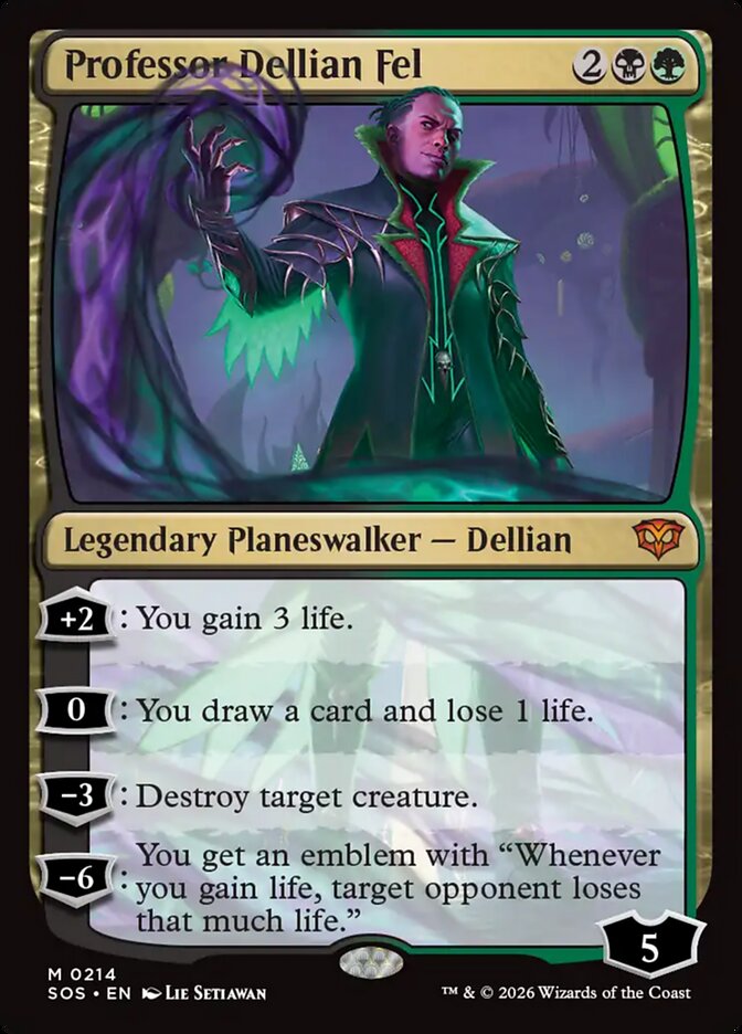 Professor Dellian Fel Secrets of Strixhaven #214Card Front