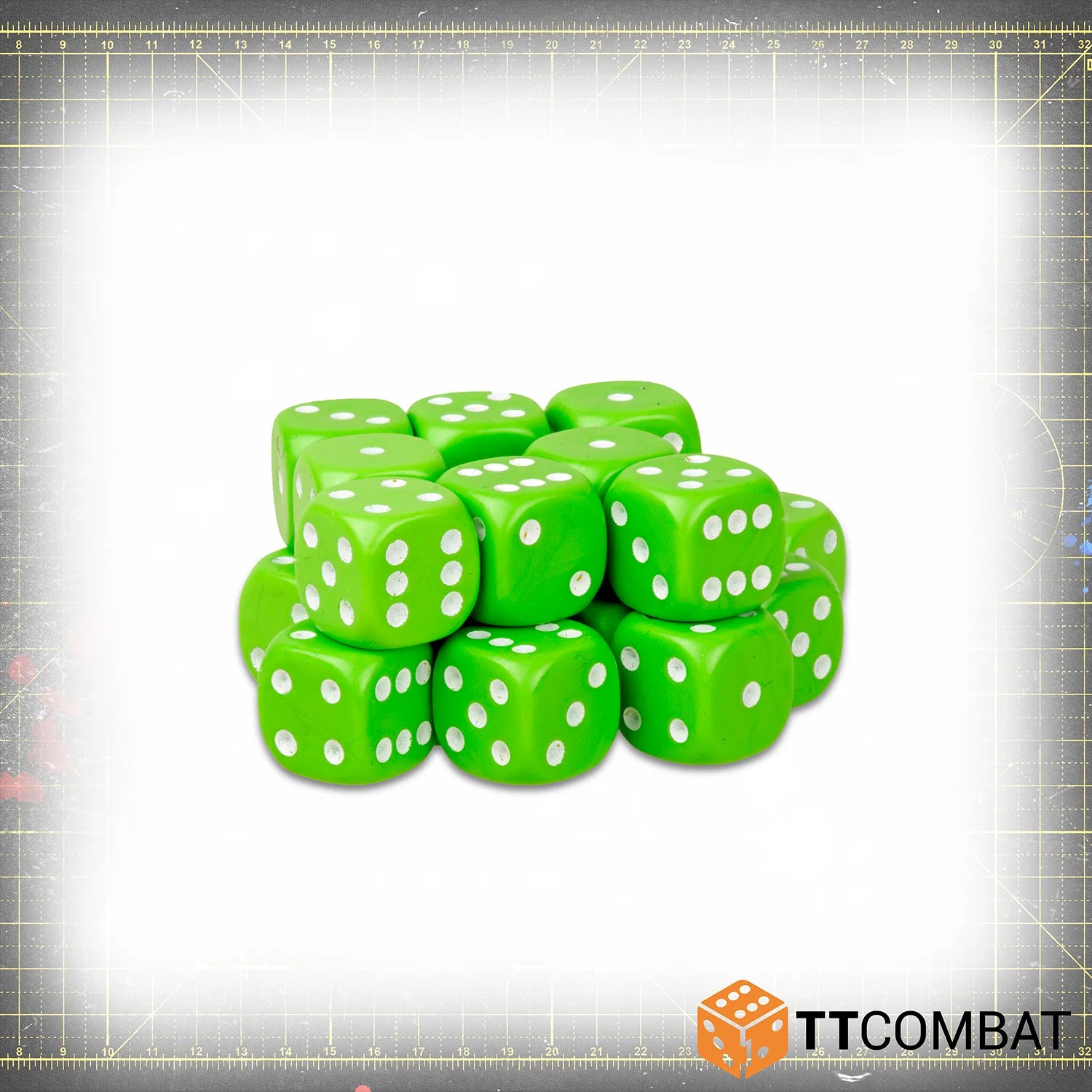 Green 6mm Dice Set - 20 TT Combat Gaming Dice