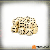 Ivory 6mm Dice Set - 20 TT Comba...