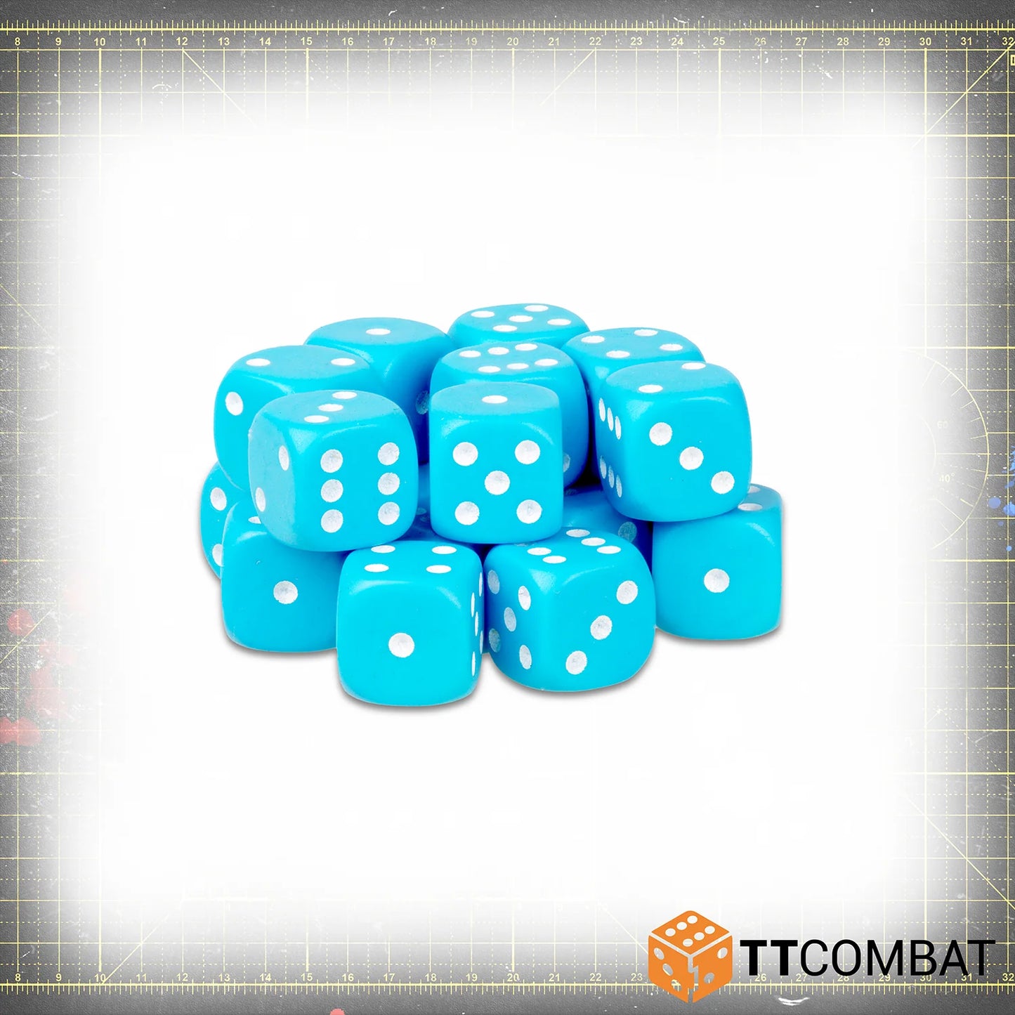 Light Blue 6mm Dice Set - 20 TT Combat Gaming Dice