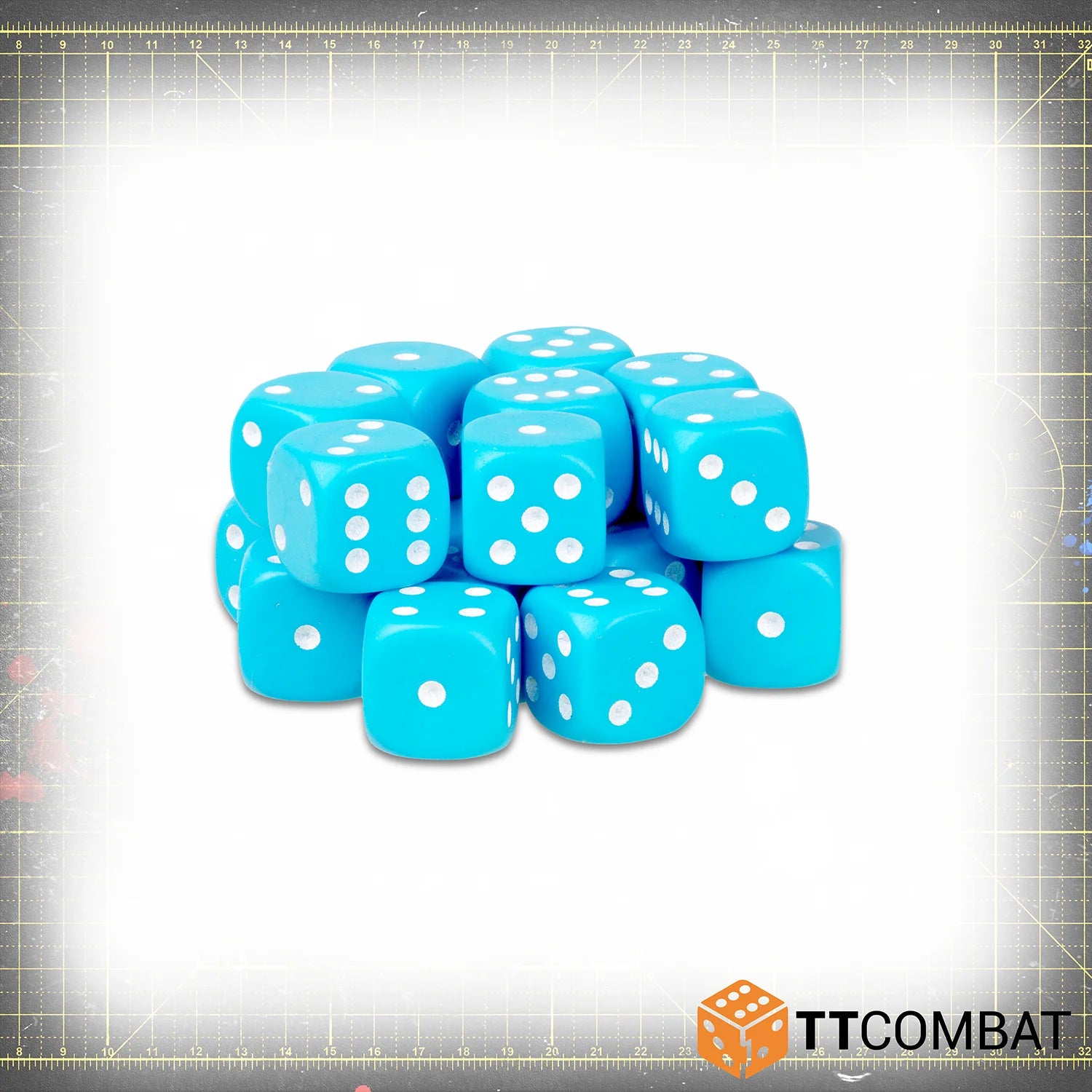 Light Blue 6mm Dice Set - 20 TT Combat Gaming Dice