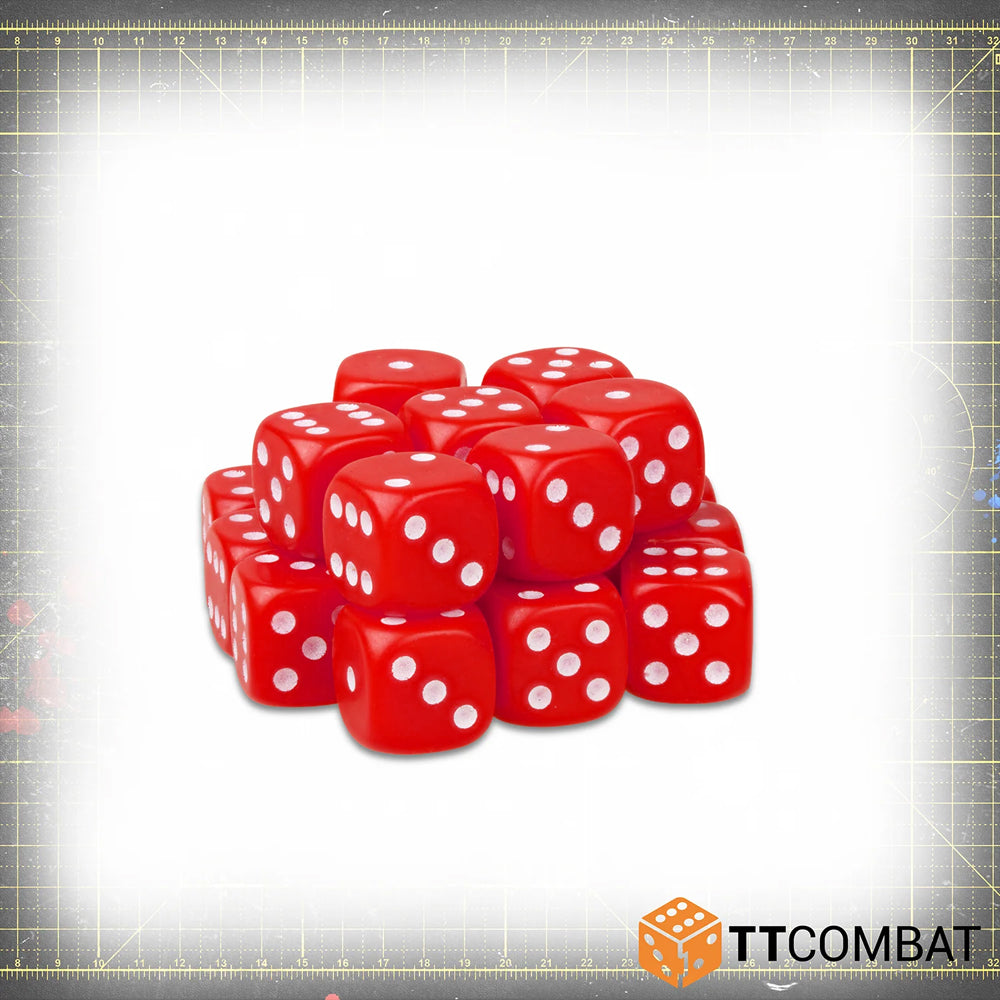 Red 6mm Dice Set - 20 TT Combat Gaming Dice
